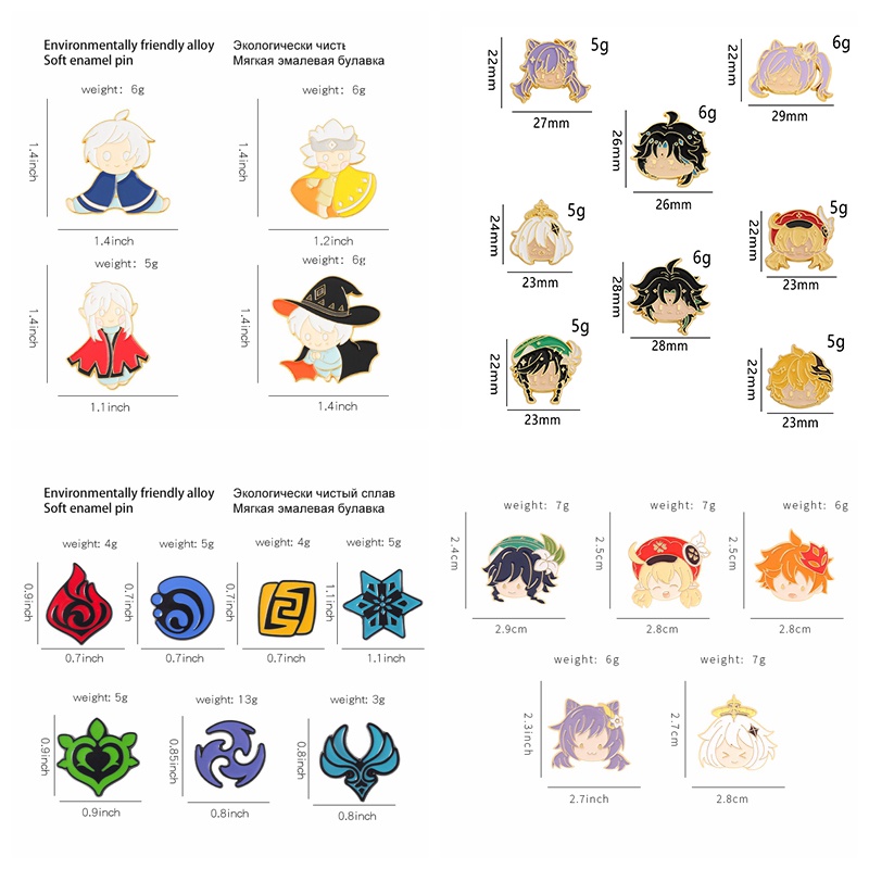 Huy Hiệu Cài Áo Hình Các Nhân Vật Trong Game Genshin Impact Sky: Kids of the Light