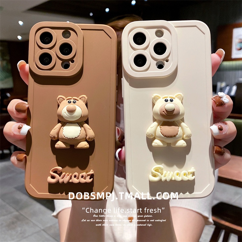 Ốp điện thoại mẫu gấu 3D thích hợp cho IPhone 13 13Pro Max 12 12Pro Max 11 11Pro Max X Xsmax Xr 8 7Plus