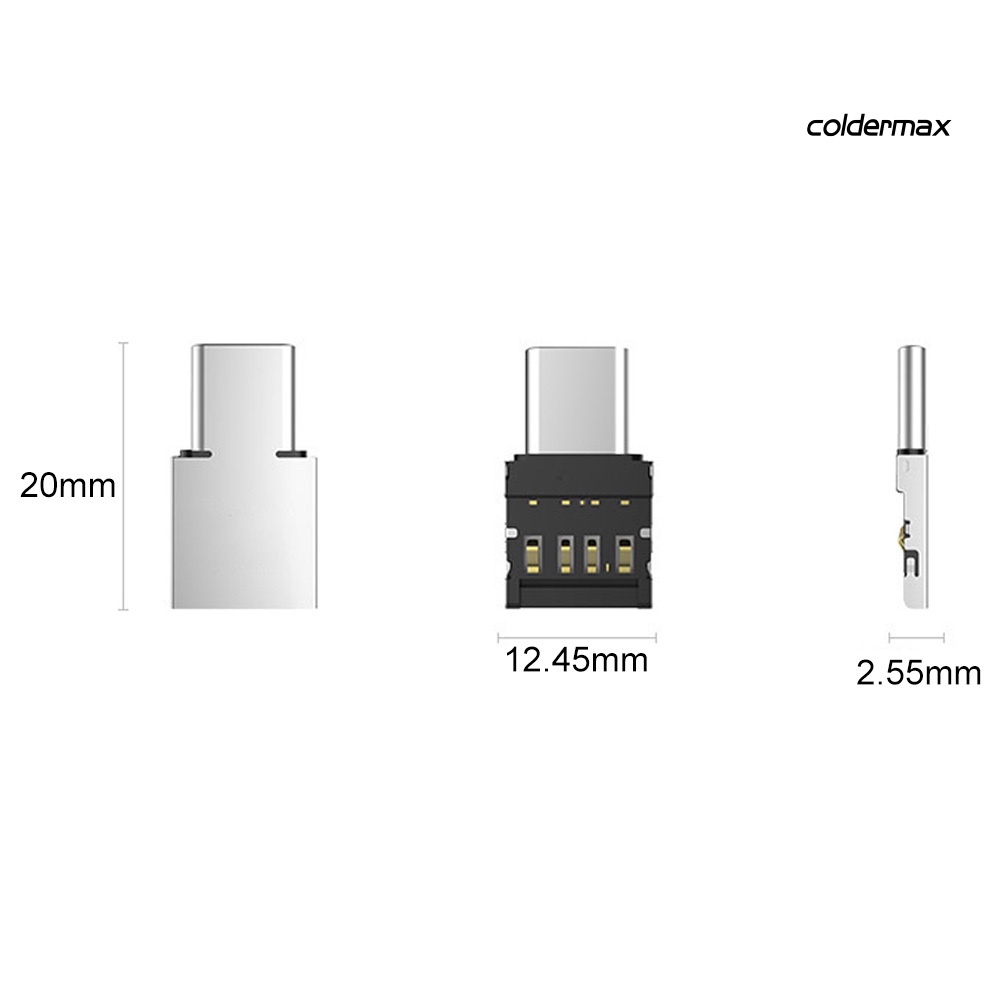 Đầu chuyển đổi Otg Usb sang type-c đa năng bền bỉ dành cho điện thoại / máy tính bảng