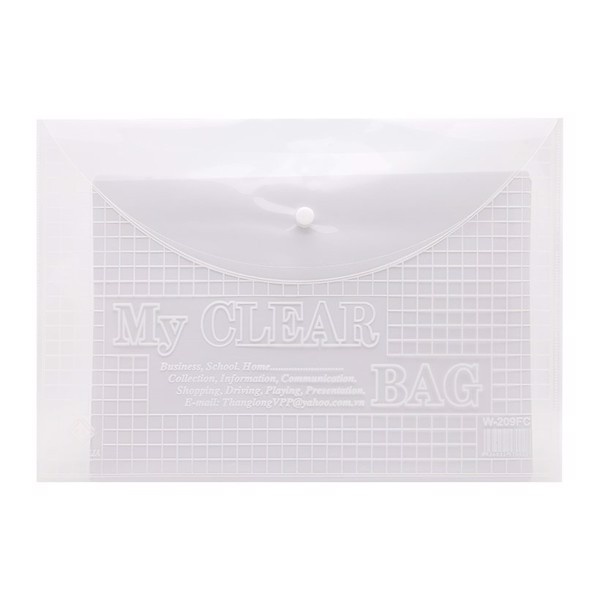 Combo 10 Túi Clear Bag - Túi Đựng Tài Liệu Siêu Dày Màu Trắng