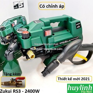 Máy xịt rửa xe Chỉnh Áp Zukui RS3 - 2400W - Tặng béc phun máy lạnh, điều hòa