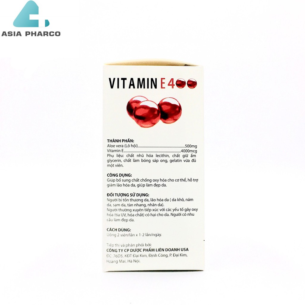 Viên uống vitamin e 400 giúp làm đẹp da