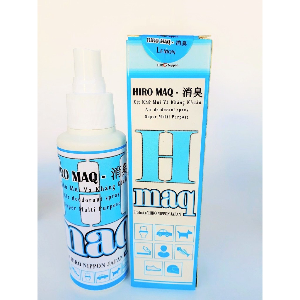Chai xịt khử mùi kháng khuẩn HIRO MAQ 250ml đánh bay mùi hôi xe hơi, mùi hôi tủ quần áo, phòng hát