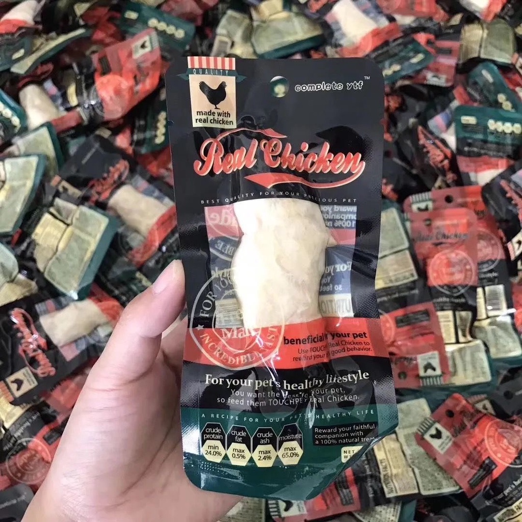 [Mã 55FMCGSALE1 giảm 10% tối đa 40K đơn 250K] Ức gà hấp ăn liền Real Chicken cao cấp cho Chó Mèo
