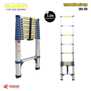 Thang nhôm rút gọn Sumika SKB320 3.2m màu xanh - LHệ Gian Hàng để nhận KM Ạ