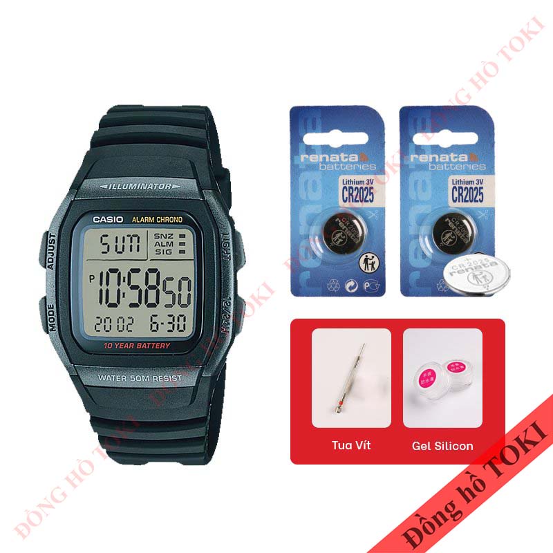 Pin thay đồng hồ đeo tay casio W-96H các màu
