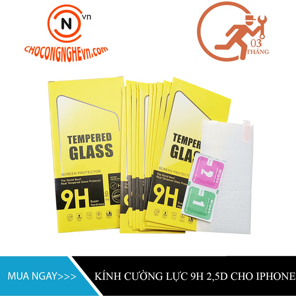 [GIÁ HỦY DIỆT] Siêu kính cường lực giá rẻ 9H 2,5D bảo vệ, chống trày xước, vỡ màn iPhone các loại