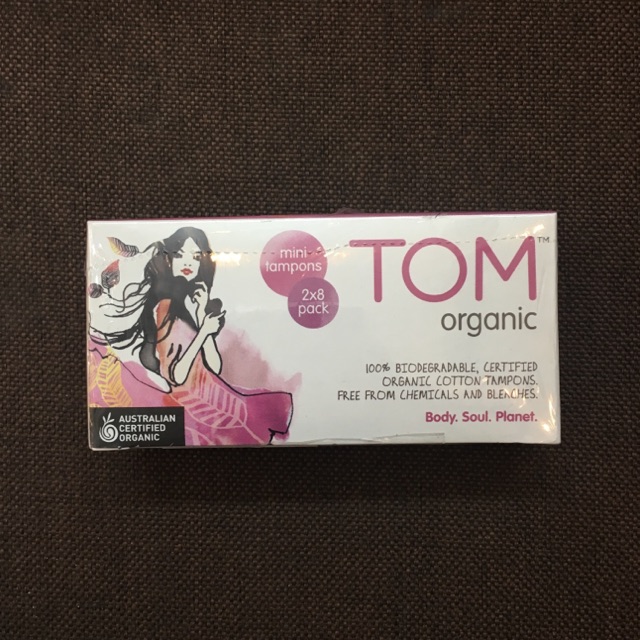 Băng vệ sinh dạng tampon Mini Tampons TOM Organic (2x8 pack)