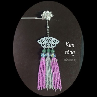 Kim tòng gắn trâm cài tóc Việt phục - TẶNG TRÂM GỖ