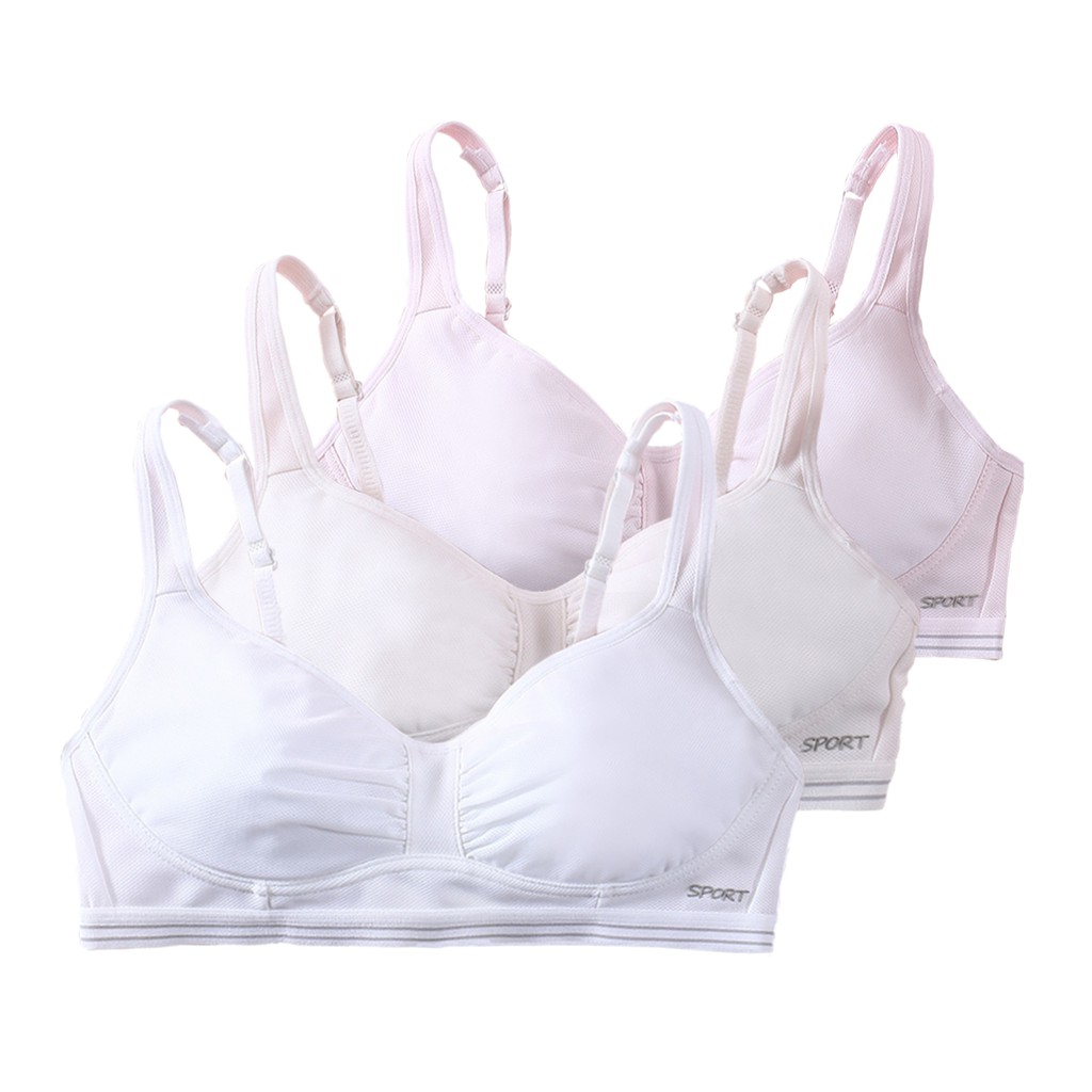 Combo đủ màu áo lót học sinh Purecotton chất liệu cotton cao cấp kiểu dáng cài khuy không đệm PC016 | BigBuy360 - bigbuy360.vn