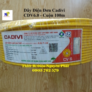 [CADIVI] Dây Điện Đơn CDV6.0 - Cuộn 100m