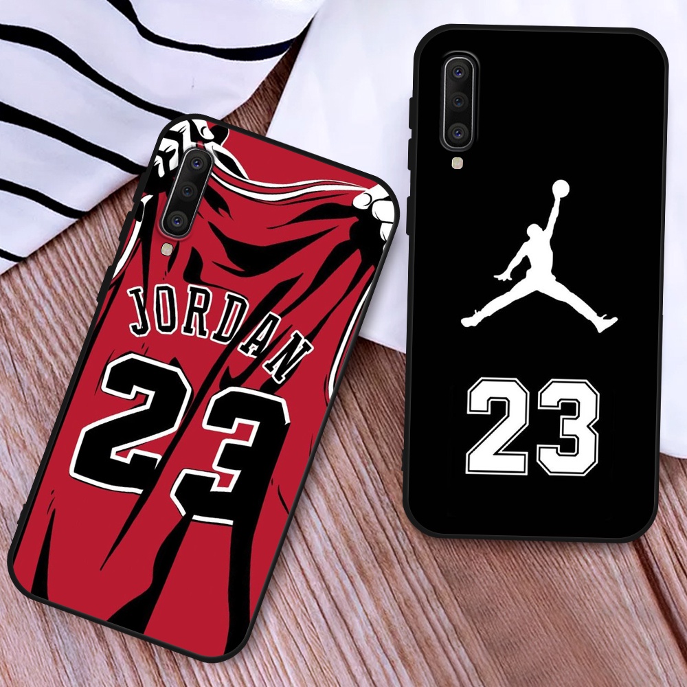 Ốp điện thoại Silicone mềm màu đen in hình Michael Jordan cho Samsung A6 2018 A6 Plus 2018 A7 2018 A8 2018 A8 Plus 2018