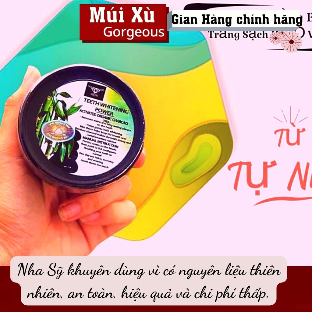 Trắng Răng Ashi than tre hoạt tính, Hiệu quả chỉ sau vài lần sử dụng + bộ quà đi kèm