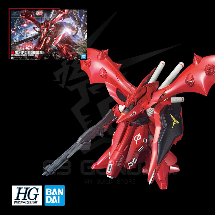 [BANDAI] MÔ HÌNH ĐỒ CHƠI LẮP RÁP GUNDAM HG 240 1/144 MSN-04II NIGHTINGALE HGUC GUNPLA CHÍNH HÃNG NHẬT BẢN