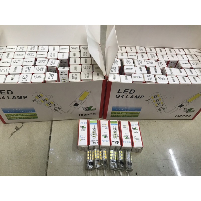 Bóng Led G4 Lamp chân ghim 3W ánh sáng trắng , vàng