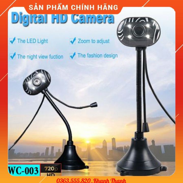 Webcam cho máy tính chân cao WC-003 có mic HD 720p | BigBuy360 - bigbuy360.vn