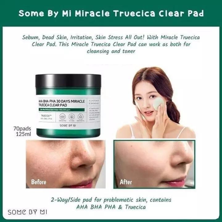 Miếng Tẩy Da Chết Some By Mi AHA-BHA-PHA 30 Days Miracle Truecica Clear Pad