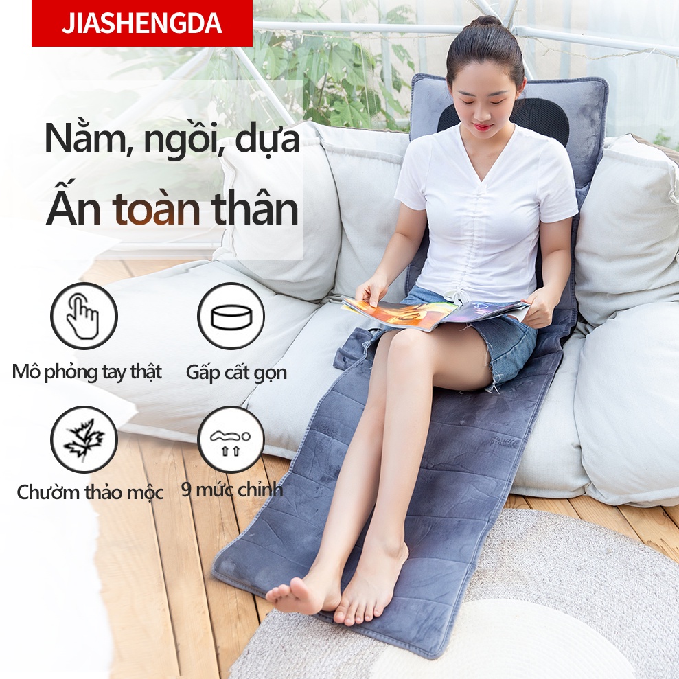 FU150/AM301B Đệm massage máy xoa bóp Jiashengda nằm dựa ngồi chườm nóng dễ chịu - Nệm Massage Toàn Thân