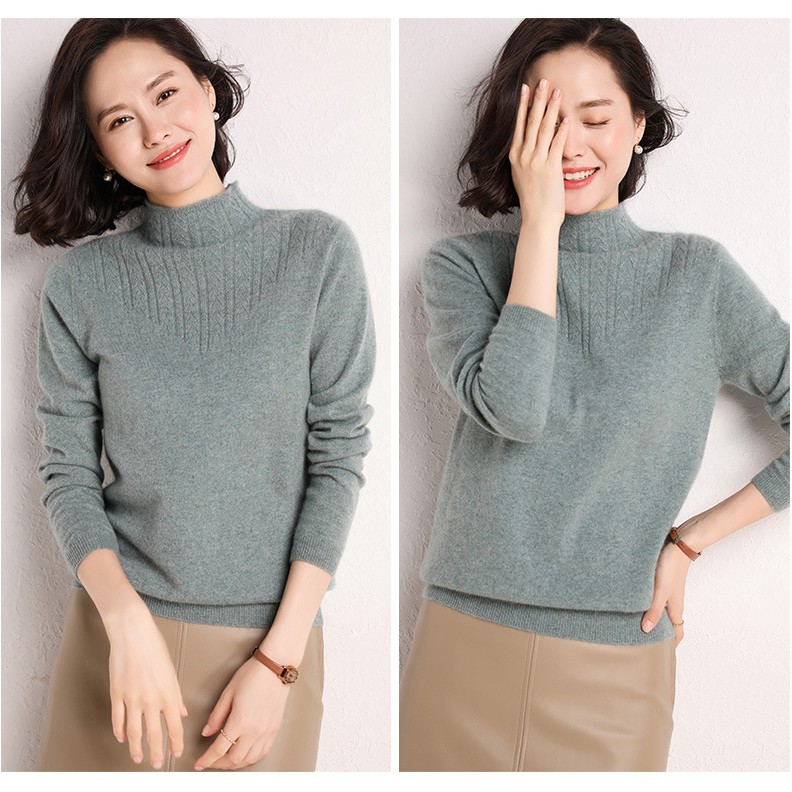 [CÓ SẴN-HÀNG LOẠI 1] ÁO LEN LÔNG THỎ NỮ TAY DÀI PHONG CÁCH HÀN QUỐC | BigBuy360 - bigbuy360.vn