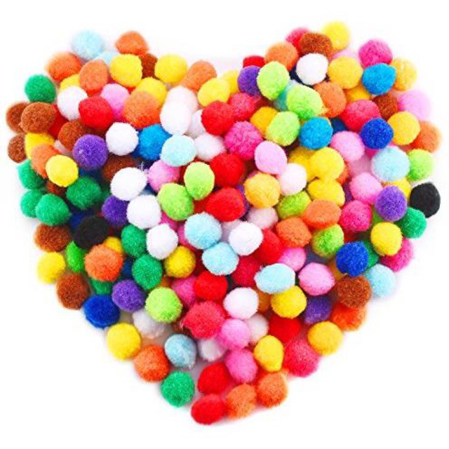 POMPOM LOẠI ĐẸP pom pom cỡ 1.5CM - TÚI khoảng 150 VIÊN