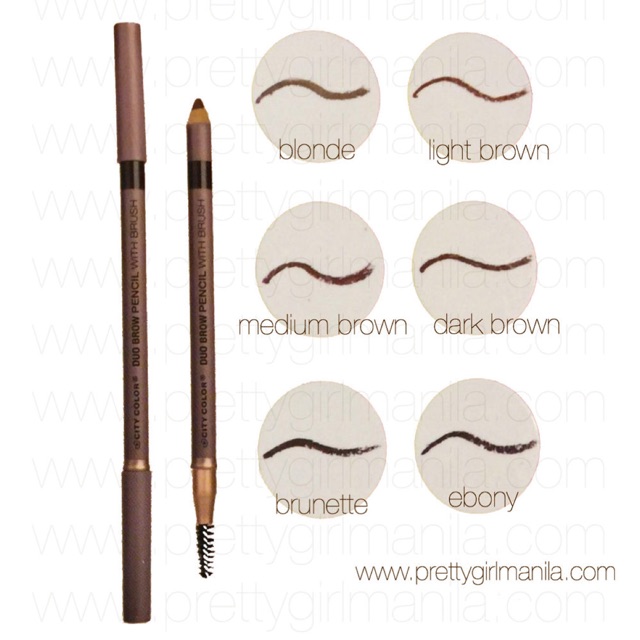 Chì mày CITY COLOR - Duo Brow Pencil With Brush