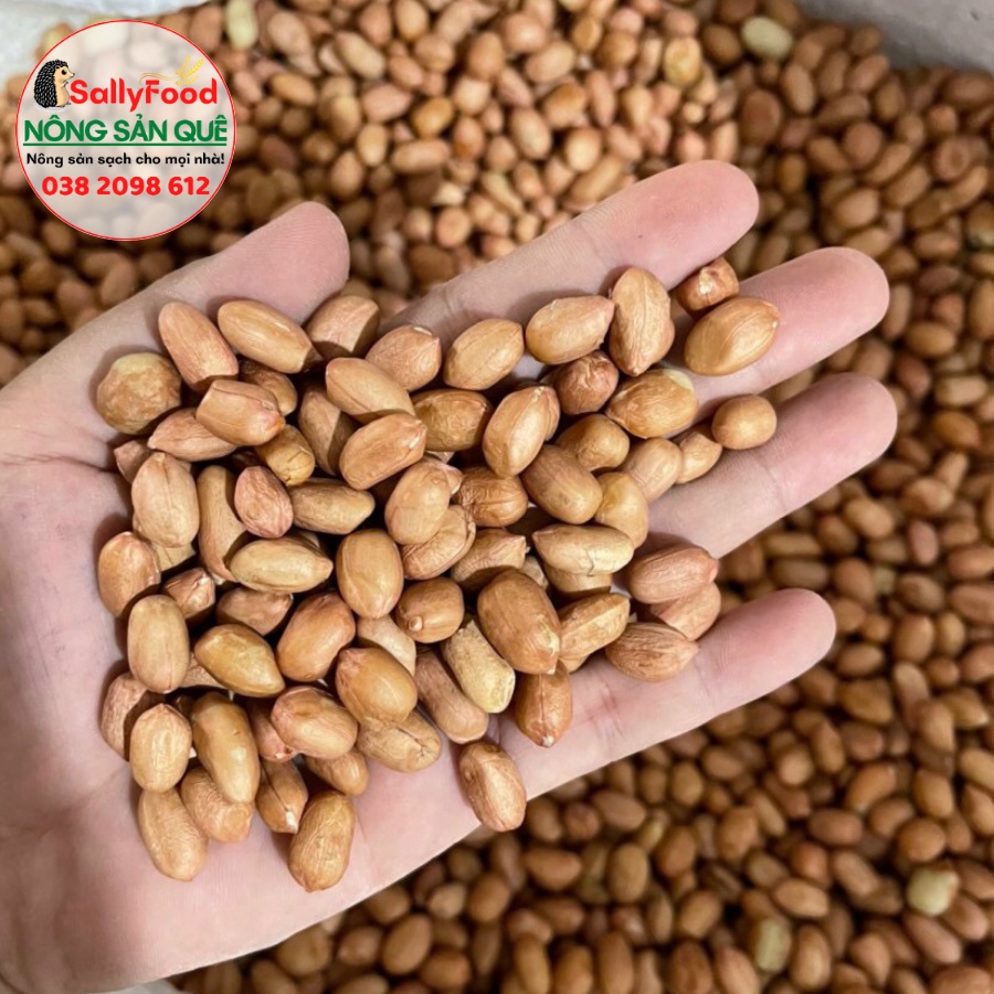 Đậu Phộng Sống Hữu Cơ SallFood 1kg Lạc Nhân Tươi Không Chất Bảo Quản Shop Nông Sản Quê Sạch Sally Food