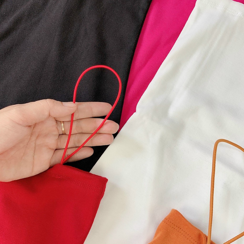 đầm 2 dây bún ôm dáng, chất cotton tici mềm, đủ màu, hình thật sàn