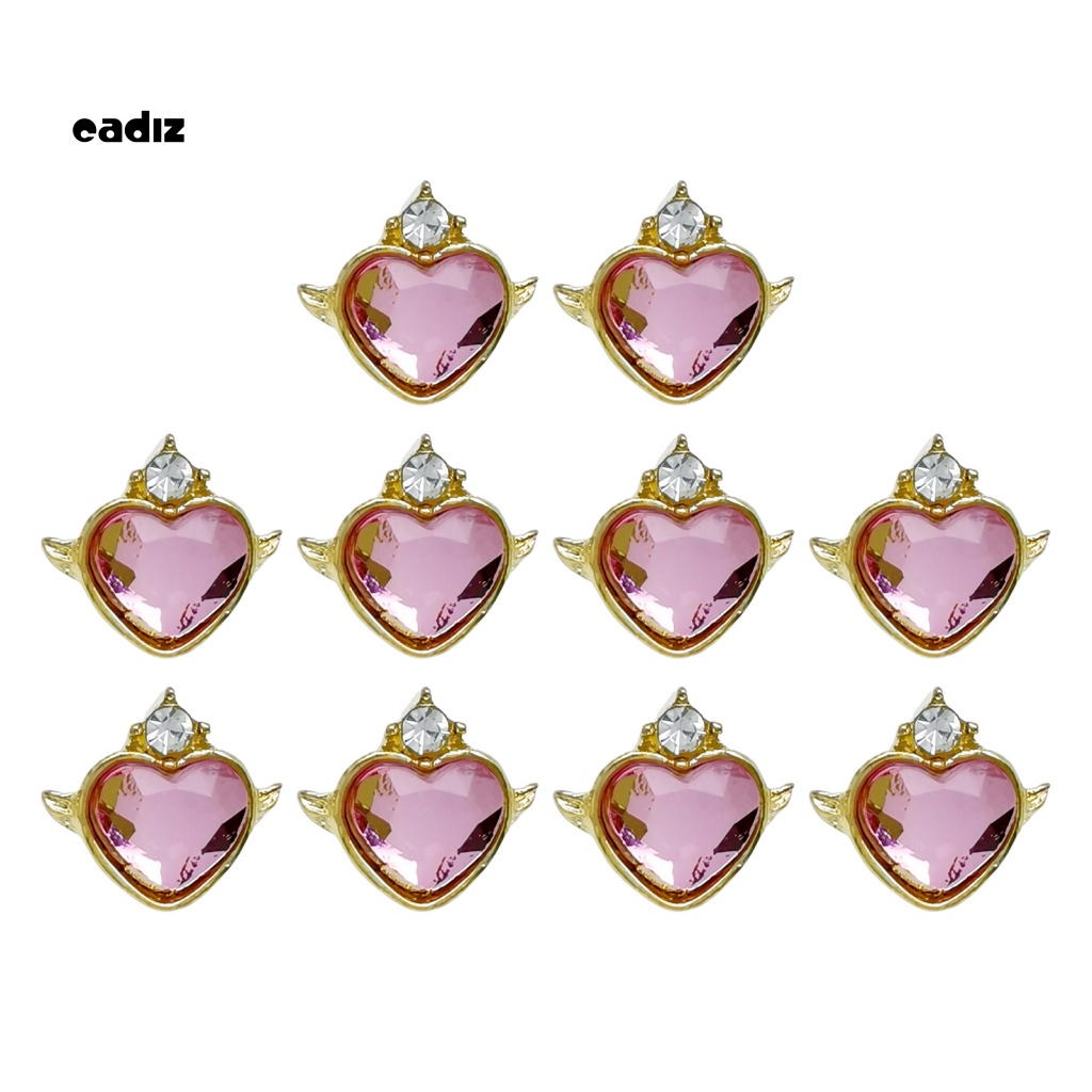 Bộ 10 Phụ Kiện Trang Trí Móng Tay Hình Nơ 3D Lấp Lánh Sang Trọng