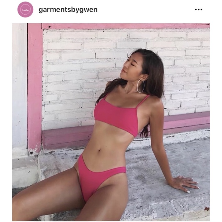 BIKINI 2 MẢNH CHẤT THUN TĂM BASIC FORM QUẦN THONGS SEXY 2M0018