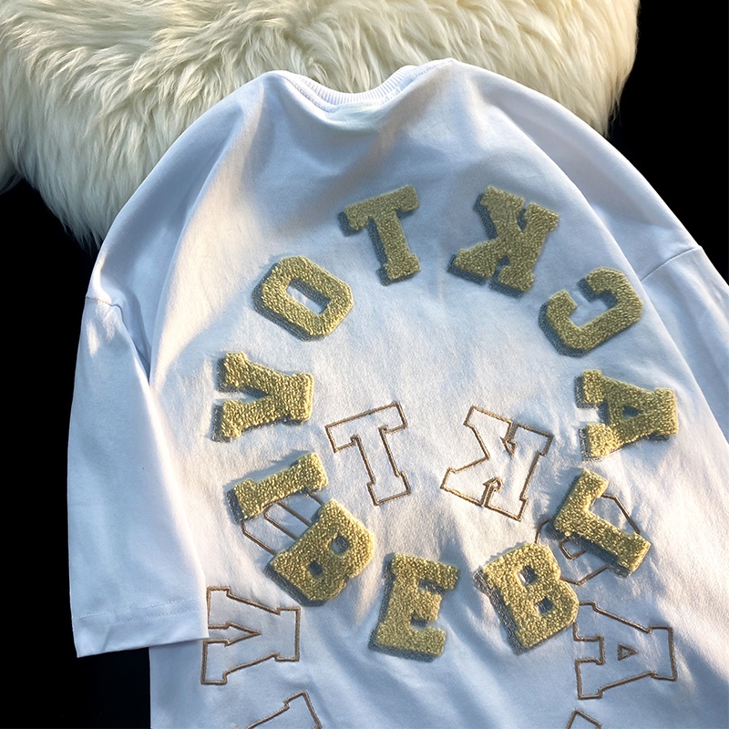 【ZHELIHANGFEI】Áo Thun Nữ Ngắn Tay Thêu Hoa