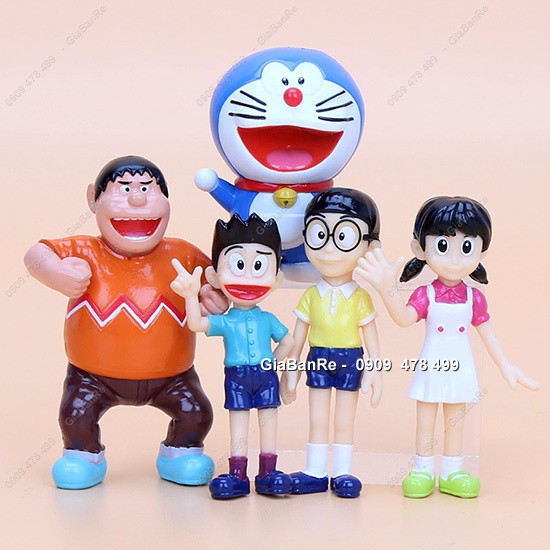 Mô Hình Bộ 5 Nhân Vật Doremon Nobita - 7973