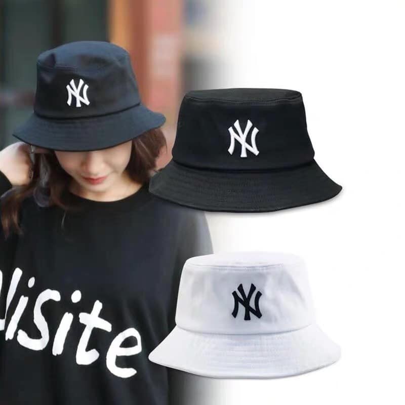 Mũ mềm 2 mặt - Mũ bucket 2 mặt thêu chữ NY siêu hot