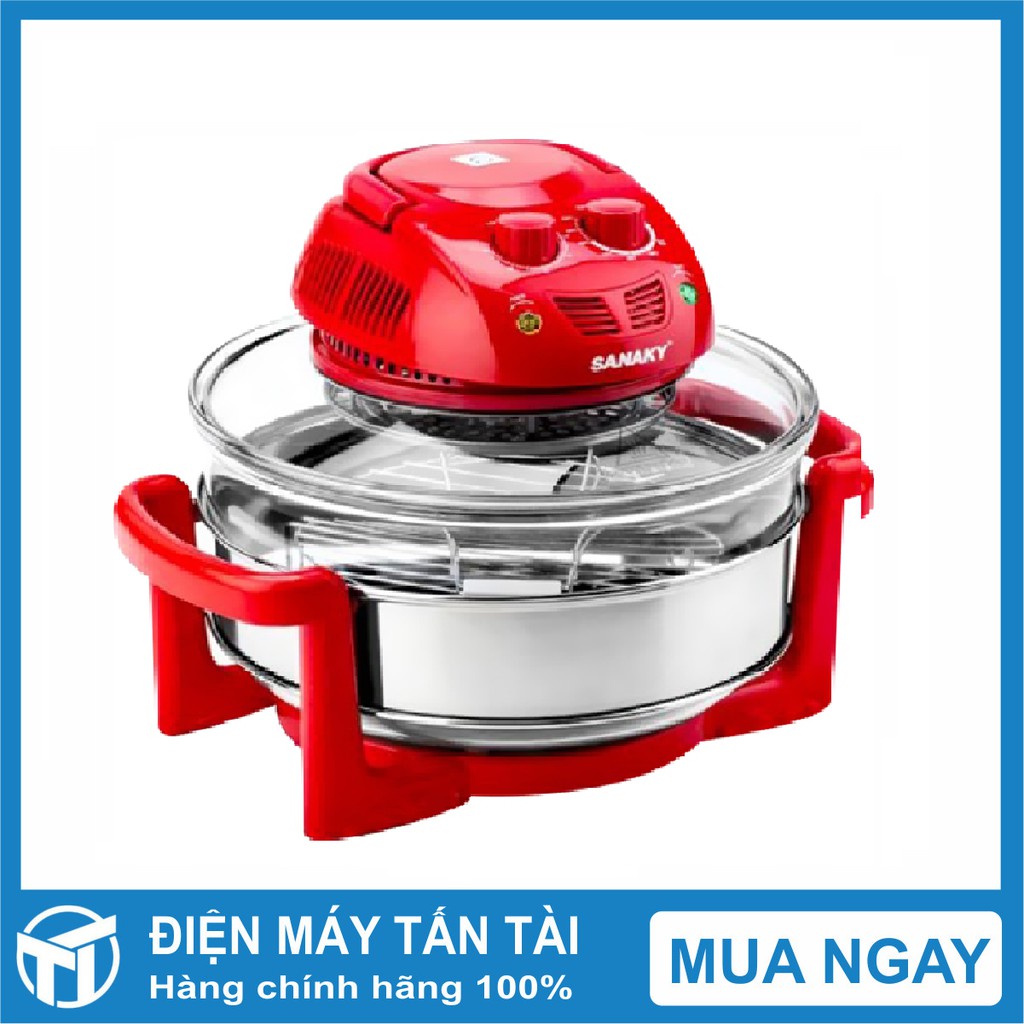 NỒI NƯỚNG THUỶ TINH SANAKY VH-188D ,Dung tích 15 Lít , Công suất 1300 W, Quạt đối lưu Có