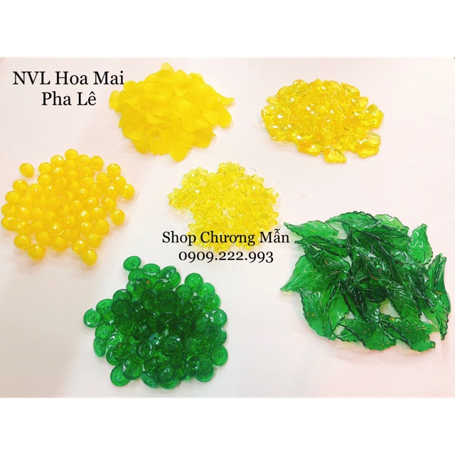 Combo NVL Pha Lê Nhựa Làm Hoa Mai[Tiết Kiệm]