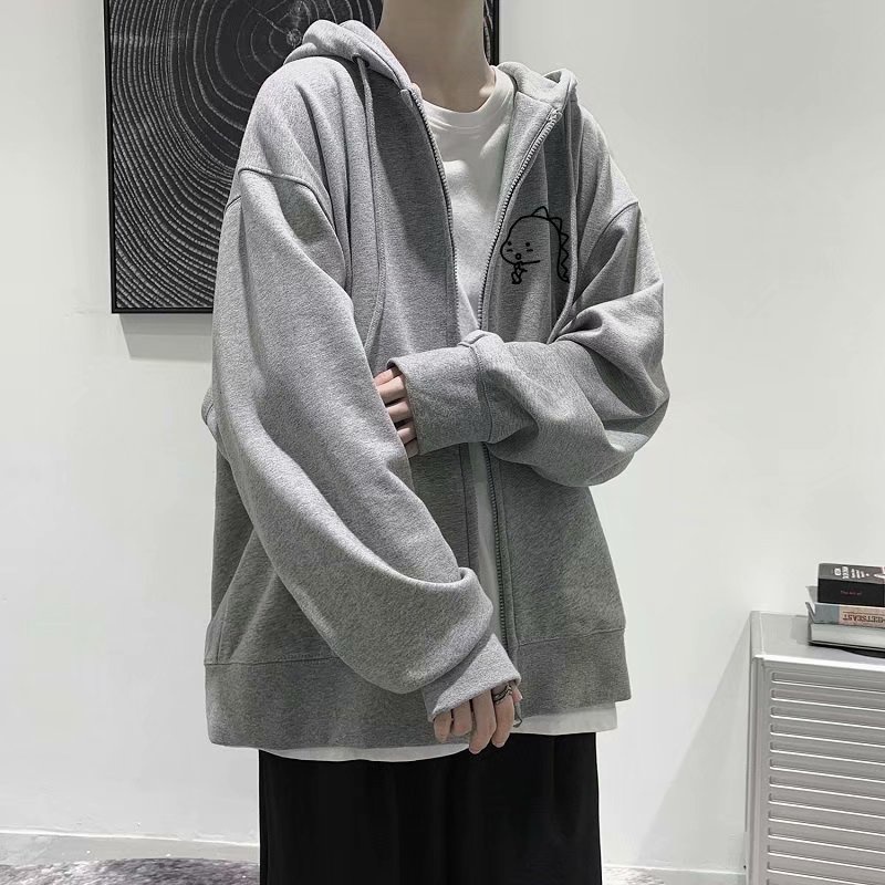 Áo khoác hoodie khóa kéo thời trang cho nam nữ 6 màu tùy chọn