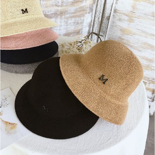 Mũ cói chữ M siêu đẹp cho bạn gái, Nón cói đi biển chữ M phong cách hàn quốc cho chị em