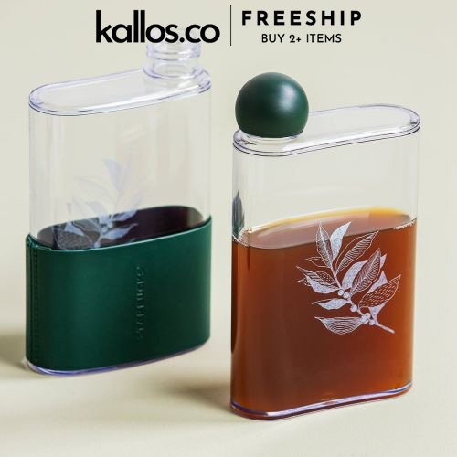 Bình Nước Starbucks Mint Siren, Coffee Leaf Sleeve Water Bottle - Kallos Vietnam
