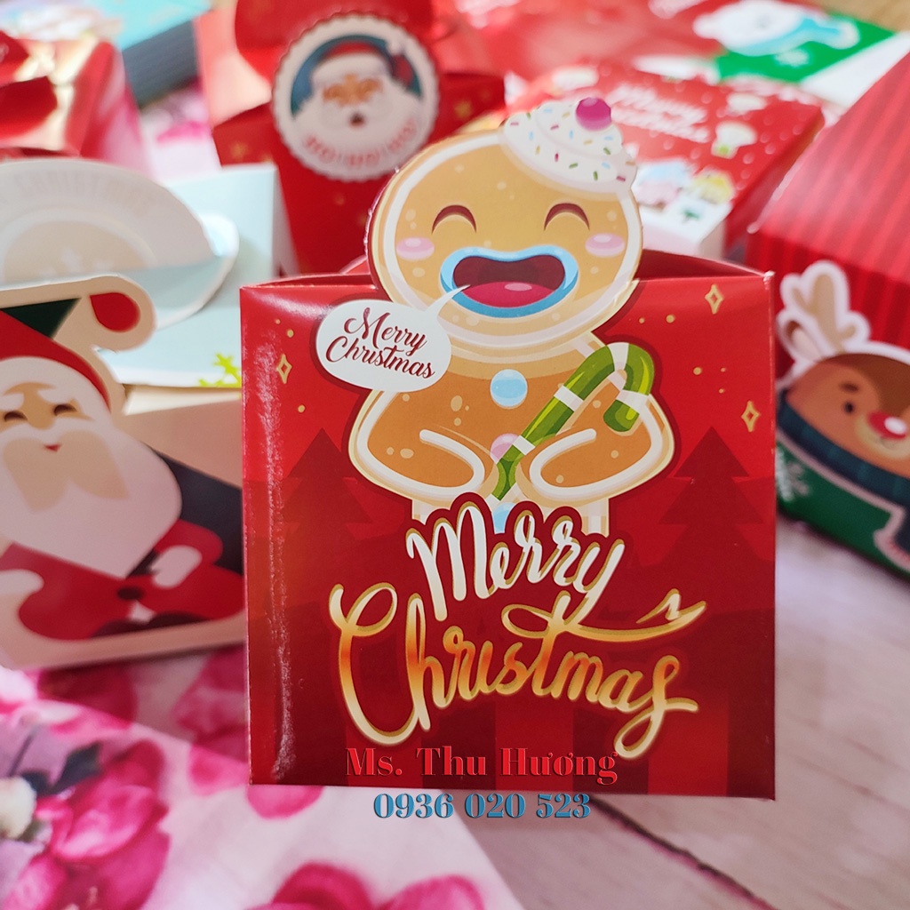 Hộp Giấy Đựng Quà Giáng Sinh Noel có quai xách nhiều mẫu siêu đẹp ❤❤❤