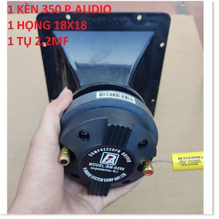 BỘ 1 CỦ TRÉP PAUDIO 350 TỪ 100MM KÈM HỌNG 18X18 VÀ TỤ 2,2MF - LOA TREBLE RỜI