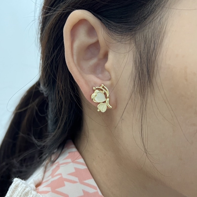 Bông tai đính đá hoạ tiết con bướm tinh xảo hoa tai chất liệu bạc S925, Lémi Accessories