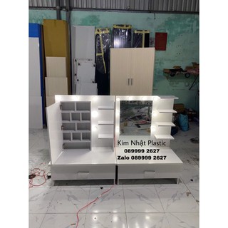 Bàn trang điểm nhựa cao cấp ngồi bệt FREESHIP LED