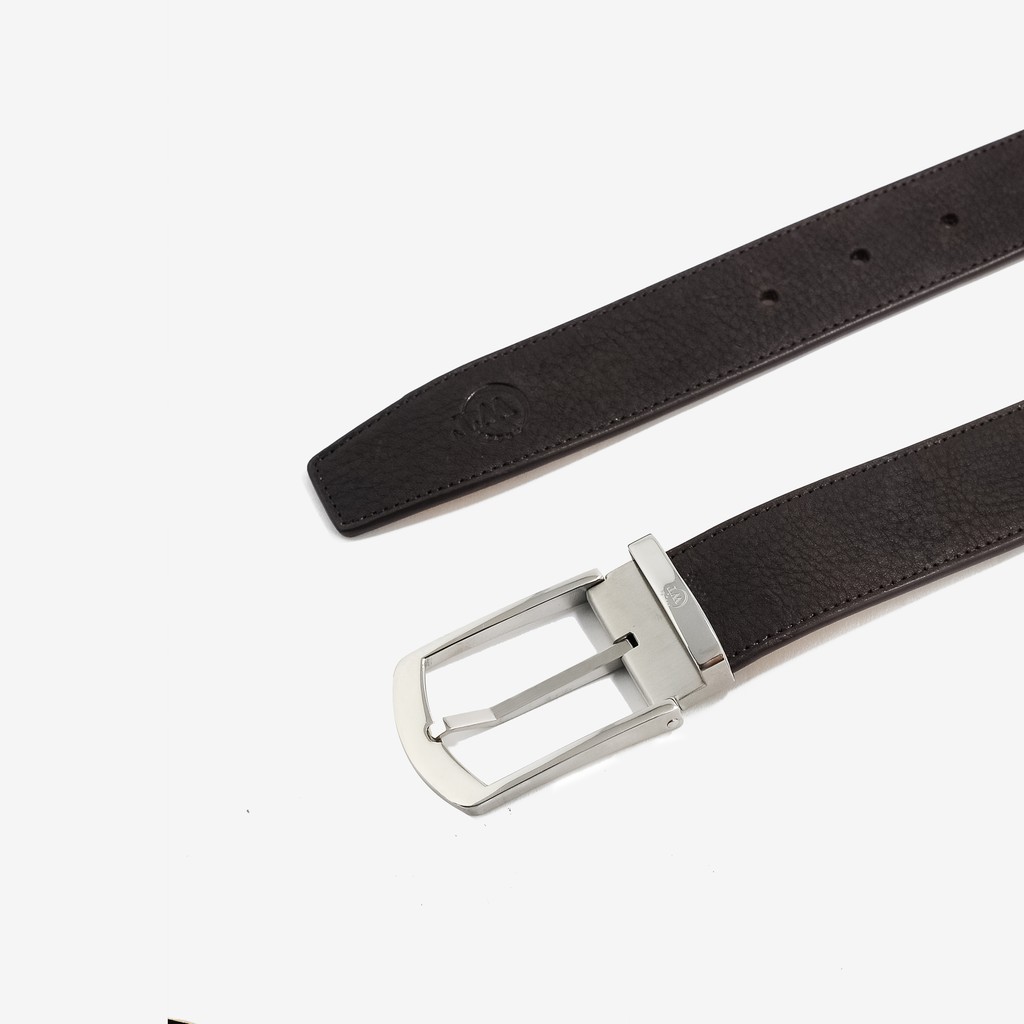 Thắt Lưng Nam Da Bò Cao Cấp Màu Nâu Mặt Khóa Bằng Thép Không Gỉ, Bản 3.8cm - WT Leather 147819