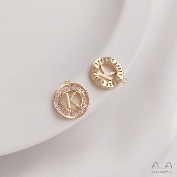 Mặt Dây Chuyền Hình Chữ Cái Bằng Đồng 14K Thời Trang diy