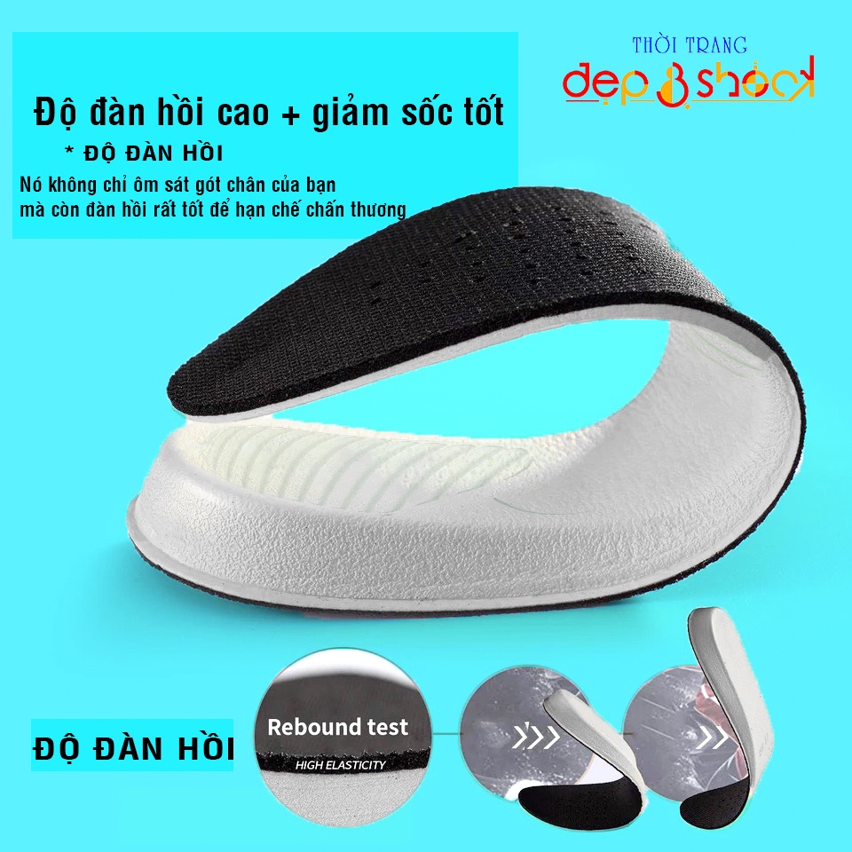 Lót giày thể thao Unisex chuyên dụng chống đau chân siêu nhẹ Lót giày khử mùi thoáng khí Cao Cấp Depvashock