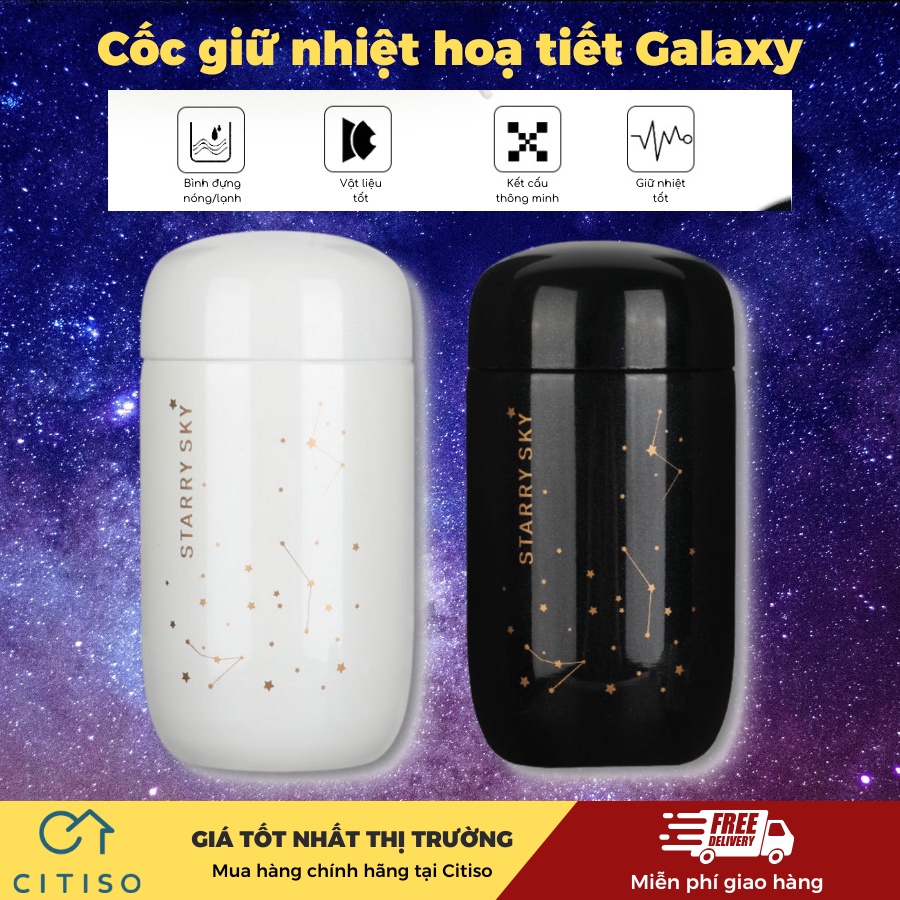 CỐC GIỮ NHIỆT NÓNG LẠNH HOẠ TIẾT GALAXY TIỆN LỢI