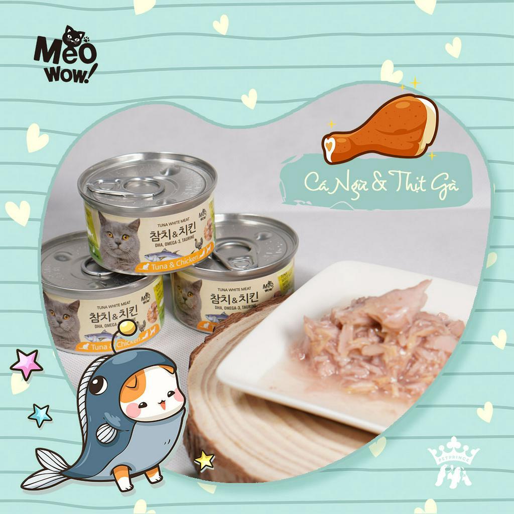 pate súp cá ngừ phối với nhiều vị khác Meowow Hàn Quốc 80gr dành cho mèo