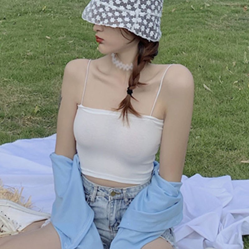 Áo Hai Dây Màu Trơn Form Ôm Quyến Rũ