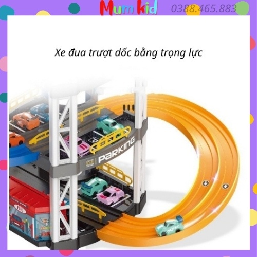 Bộ đồ chơi lắp ghép, lắp ráp mô hình bãi đậu xe thành phố 3 tầng cho bé trai và bé gái 2 3 4 5 6 7 8 tuổi MUMKID2