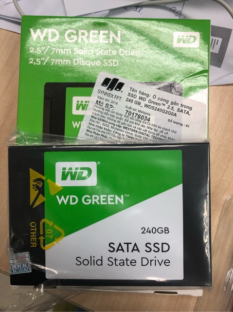 Ổ cứng SSD WD Green 240 GB SATA 2.5 inch (WDS240G2G0A) - Hàng Chính Hãng