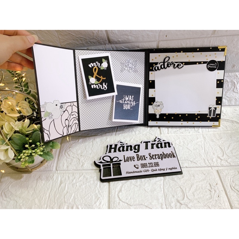 Album mini handmade chủ đề Forever dán 30 ảnh (Có video hướng dẫn cho khách đặt nguyên liệu tự làm)